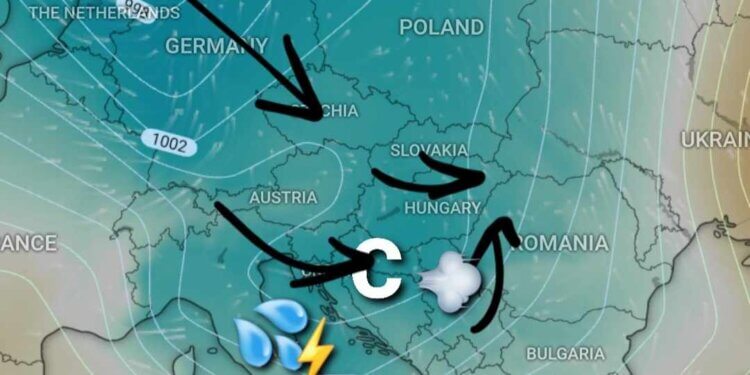 Stuhi të reja shiu nga Italia në Ballkan, stuhi bore në Alpe!