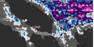 Sasia e reshjeve të borës deri të dielen!