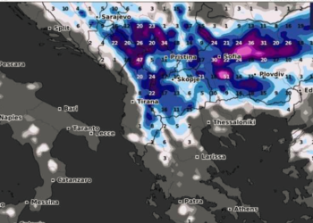 Sasia e reshjeve të borës këtë fundjavë (afërsisht)!