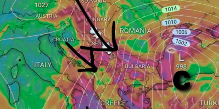 Cikloni masiv po shkakton erëra të forta, ja kur do të dobësohen!