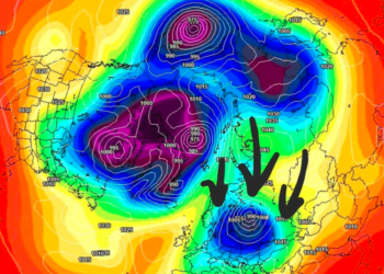 “Dobësimi” i Rrethit Polar dhe shkëputja e një mase “të ngrirë” ajrore!