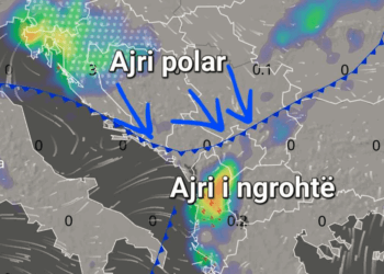 Afrohet ajri i ftohtë polar dhe fronti i ftohtë atmosferik!