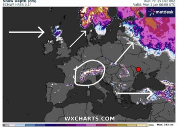 Ku do të ketë borë këtë fundvit, Evropa e ndarë në dysh nga temperaturat “ekstreme” këto ditë feste!