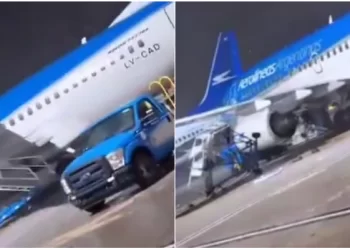 Avioni i pasagjerëve ‘niset vetë’, shkakton përplasje e kaos në aeroportin argjentinas nga erërat