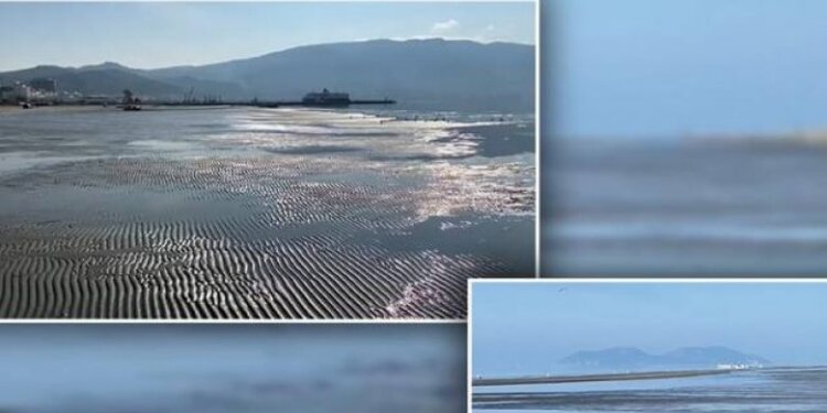 Fenomeni i rrallë në Durrës, deti tërhiqet me disa metra