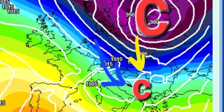 Afrohet fronti i ftohtë atmosferik- ajror me reshje kalimtare bore!