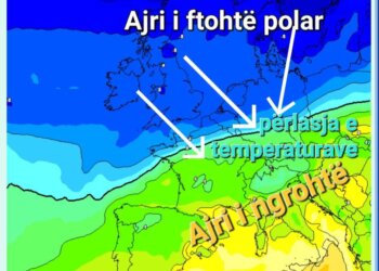 Përplasja e temperaturave në territorin gjerman sot, gjendja sinoptike shumë interesante!