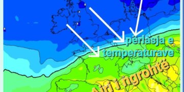 Përplasja e temperaturave në territorin gjerman sot, gjendja sinoptike shumë interesante!