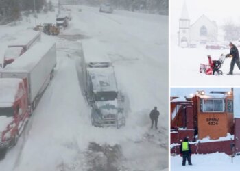 Stuhi të mëdha bore godasin dy shtete në SHBA, pamjet nga droni tregojnë kaosin në rrugë
