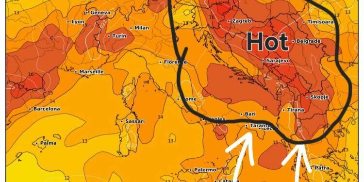 Vjen kulminacioni i të nxehtit afrikan, para fronteve të fuqishme të ftohta ajrore!