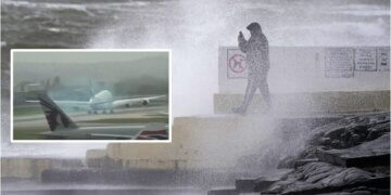 Një aeroplan ‘vetëm preku pistën’ dhe u ngrit në qiell: Mijëra njerëz pa rrymë, dhjetëra fluturime të anuluara pasi një stuhi goditi Britaninë e Madhe