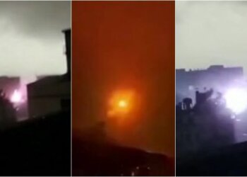Momenti kur tornado e frikshme që la pesë të vdekur në një rajon të Kinës godet linjat elektrike