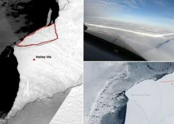 Ajsbergu masiv shkëputet në Antarktidë, shikoni pamjet