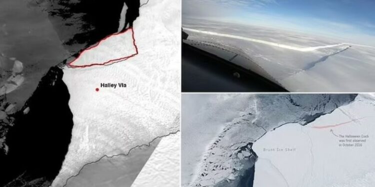 Ajsbergu masiv shkëputet në Antarktidë, shikoni pamjet