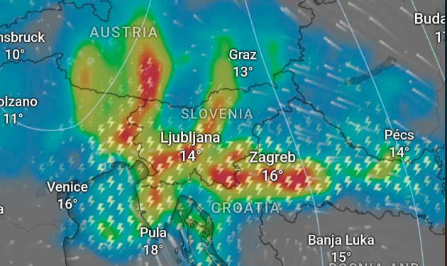 Stuhi të fuqishme në disa pjesë të Ballkanit dhe Evropes!