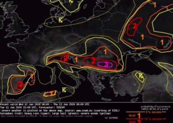 Estofex: stuhitë superqelizore, rrezikshmëri e lartë për Serbinë, veriun e Bullgarisë, jugun e Rumanisë!