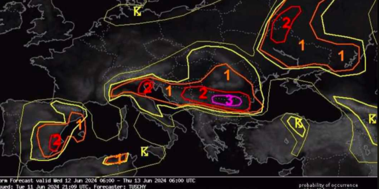 Estofex: stuhitë superqelizore, rrezikshmëri e lartë për Serbinë, veriun e Bullgarisë, jugun e Rumanisë!