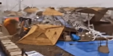 Zbrazen plazhet në Mal të Zi, stuhi e fortë edhe në Ulqin