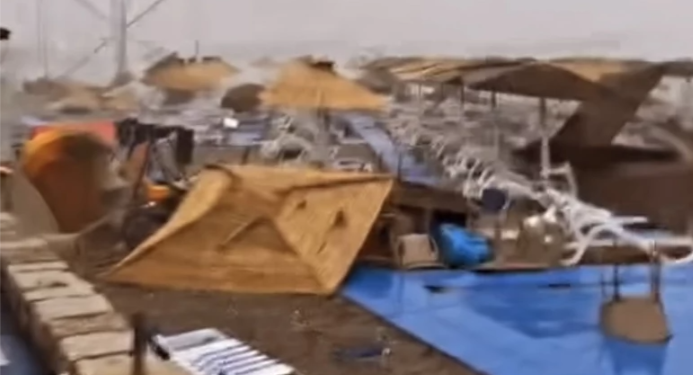 Zbrazen plazhet në Mal të Zi, stuhi e fortë edhe në Ulqin