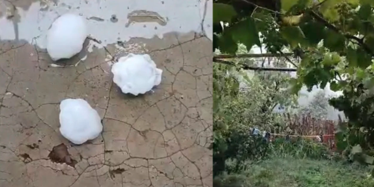 Stuhi e fortë breshëri në Elbasan