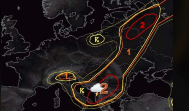 Edhe Estofex lajmëron për stuhi potenciale në Kosovë, Shqipëri dhe Maqedoninë Veriore!