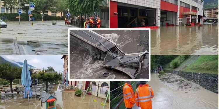 U regjistruan mijëra vetëtima – reshje të mëdha shiu dhe erëra të fuqishme në kantonin zviceran