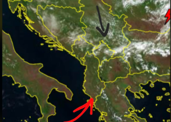 Gjendja e fundit sinoptike, shtohen gjasat për stuhi lokale të Enjten!