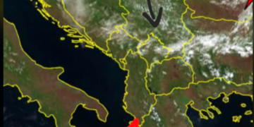 Gjendja e fundit sinoptike, shtohen gjasat për stuhi lokale të Enjten!