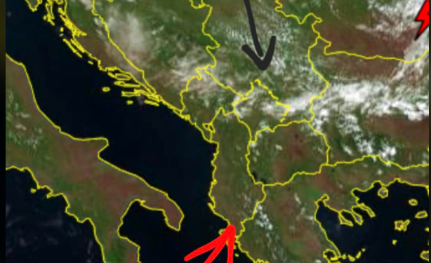 Gjendja e fundit sinoptike, shtohen gjasat për stuhi lokale të Enjten!