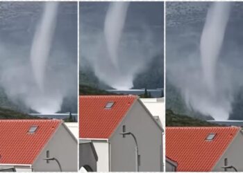 Tornado e ujit regjistrohet në Kroaci, shikoni pamjet