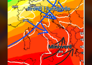 Javë mjaft e nxehtë, vende-vende me rrebeshe shiu dhe fronti i fuqishëm i fundjavës!