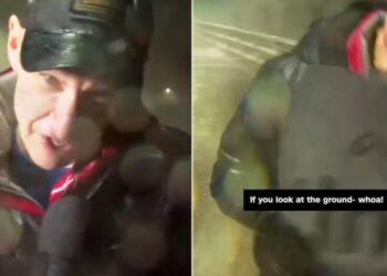 Po raportonte drejtpërdrejtë nga Florida, gazetarin e CNN-it e godet në fytyrë një copë e rrënojave