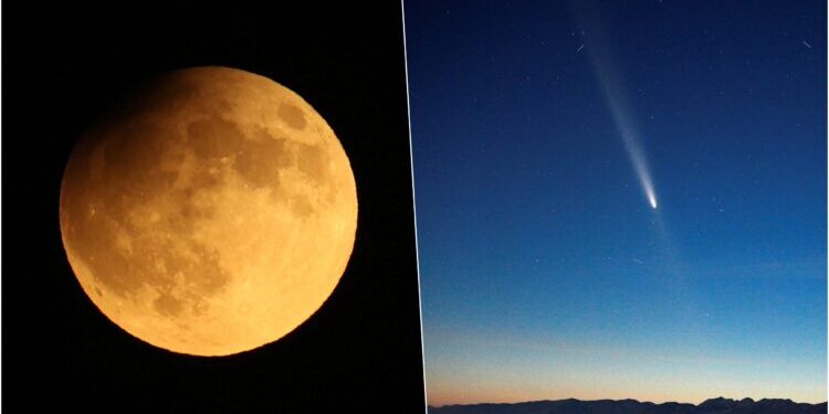 Spektakël në qiell: Sonte superhëna më e ndritshme dhe “kometa e shekullit”
