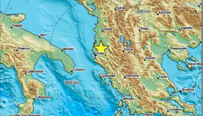 Tërmet në Shqipëri