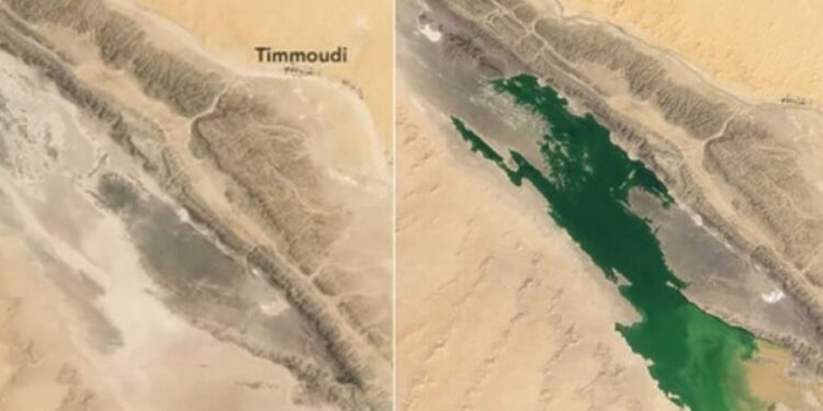 Pamje të papara të NASA-s, formohet një liqen në mes të Saharasë