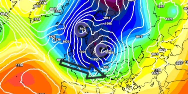 Atlantiku “premton” reshje të dendura shiu e bore në Evropë dhe pjesë të Ballkanit!
