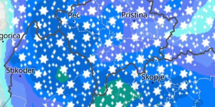 Shtohen gjasat për reshje të reja bore (paksa) më intensive!