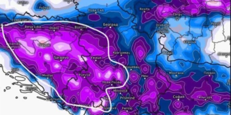 Stuhi të mëdha dimërore me borë në pjesë të Ballkanit!