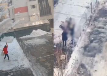 Momenti kur 35-vjeçarja mbytet nga një copë akulli që bie nga pallati