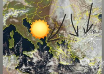 Gjendja aktuale sinoptike, anticikloni ruso-skandinav!