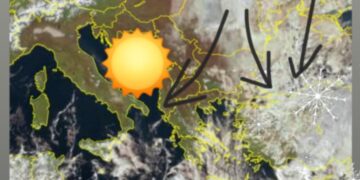 Gjendja aktuale sinoptike, anticikloni ruso-skandinav!