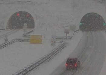 Borë e dendur në Kroaci