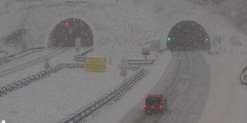 Borë e dendur në Kroaci