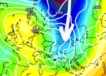 Gjendja e fundit sinoptike; afrohet ajri i ftohtë polar, reshje lokale bore, erërat ndryshojnë drejtim!