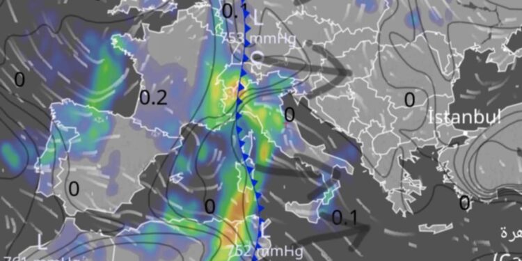 Sistemi masiv frontal, nga Afrika veriore deri në Detin verior në Evropë!