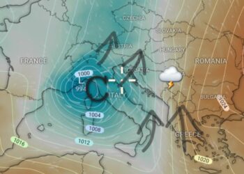 Cikloni i fuqishëm në Itali shkakton shira të mëdha atje dhe erëra te ne!