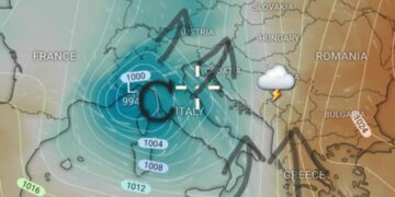 Cikloni i fuqishëm në Itali shkakton shira të mëdha atje dhe erëra te ne!
