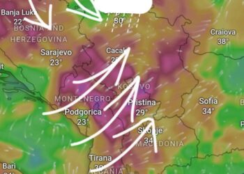 Erëra edhe më të fuqishme para frontit të ftohtë ajror!