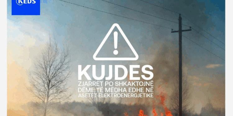 Zjarre të mëdha dhe erëra të fuqishme, KOSTT-i detyrohet të ndërpresë energjinë në disa zona