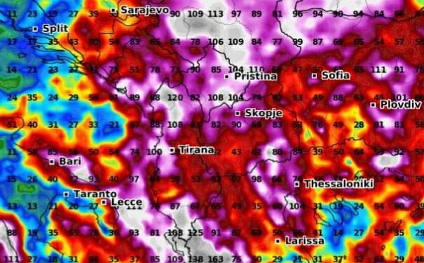 Sasi e konsiderueshme reshjesh atmosferike priten në Kosovë dhe pjesë të rajonit!